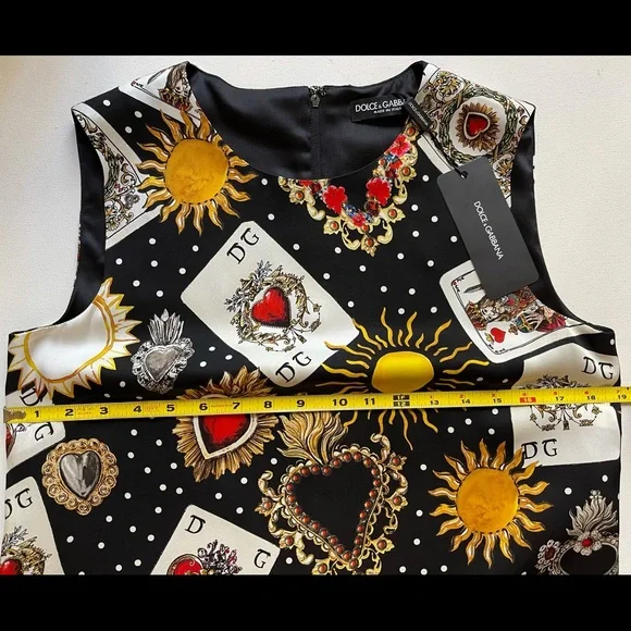 NWT 100% AUTHENTIC $2,025 Dolce & Gabbana Silk Shift Dress. Size US 8 , EU 44 - Picture 6 of 15